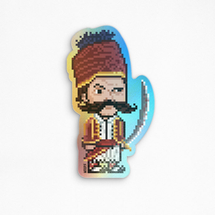 The Greek Heroes of 1821 - Georgios Karaiskakis Hologram Sticker