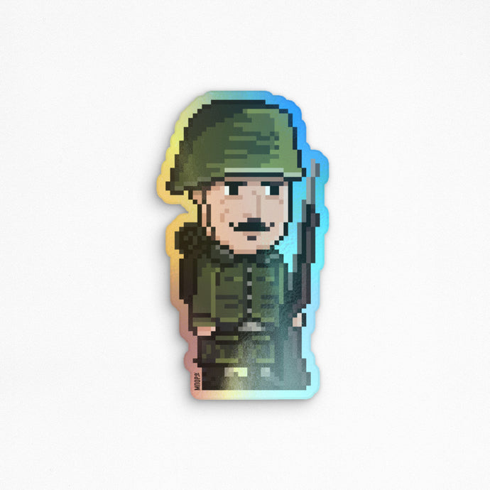 The greek unknown soldier of 1940 WWII as holographic sticker.